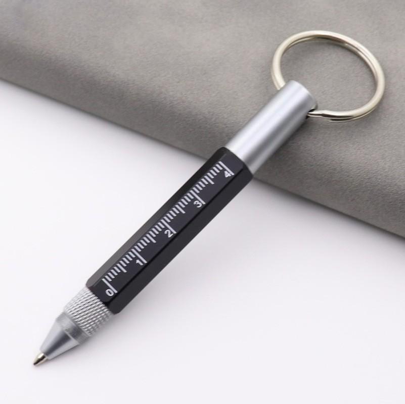 6-in-1 Multifunction Metal Ballpoint Pen with Touchscreen Stylus, Screwdriver, and Emergency Tool.