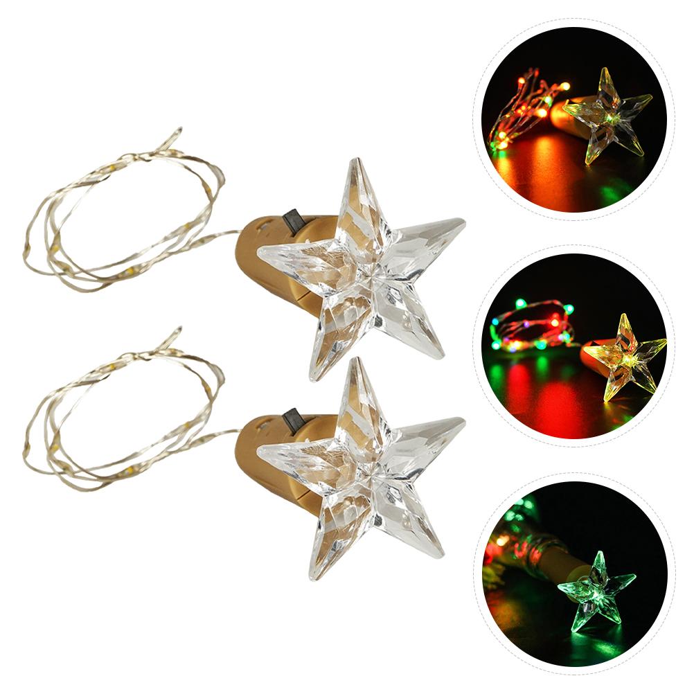 

2 шт. бутылочные пробковые гирлянды управляемые декоративные блестящие медные управляемые