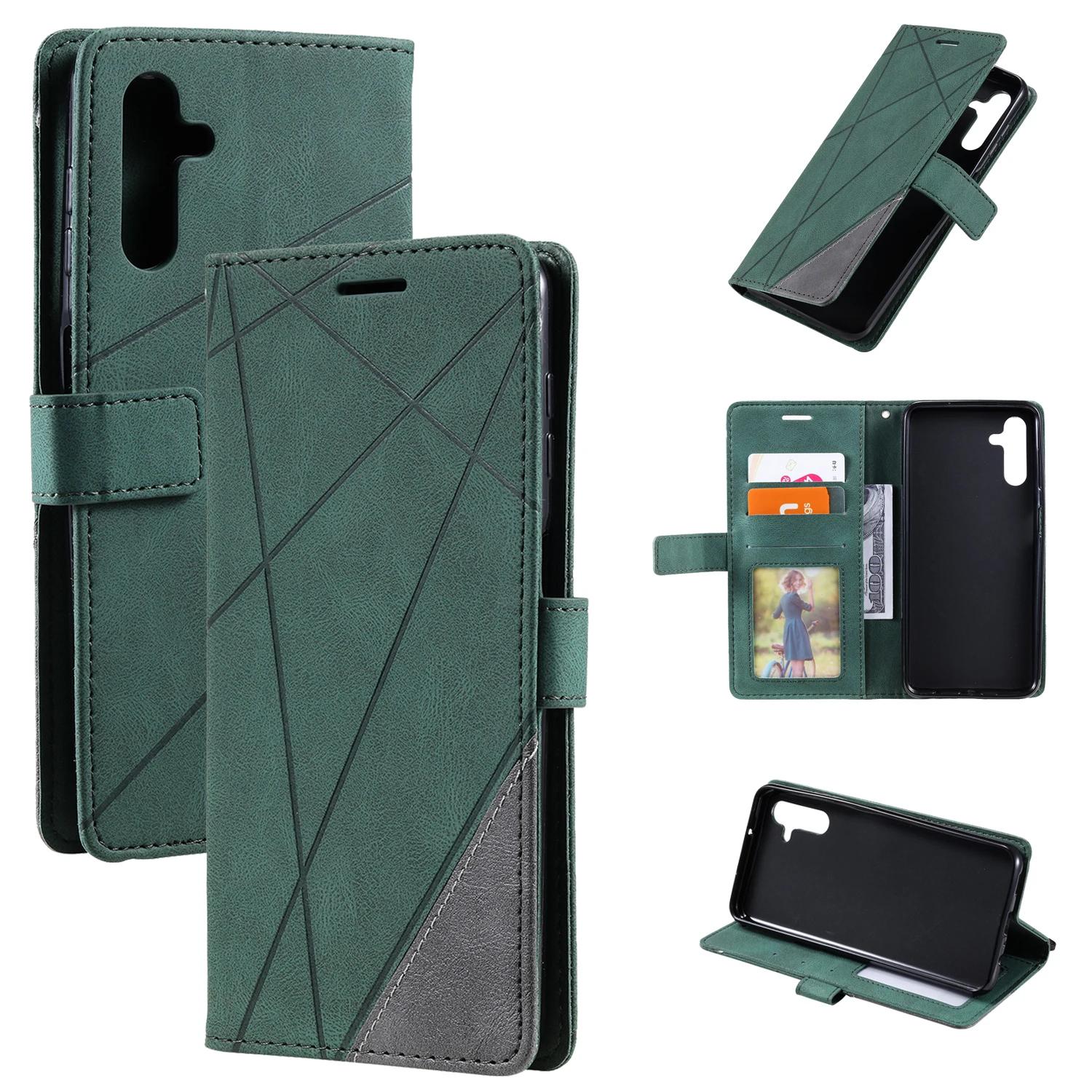 

Leather Wallet Case For Samsung A15 A25 A35 A55 A05S A14 A24 A34 A54 Galaxy A13 A23 A33 A53 A73 A12 A22 A32 A52 A72 Flip Cover for Samsung A54 зелений