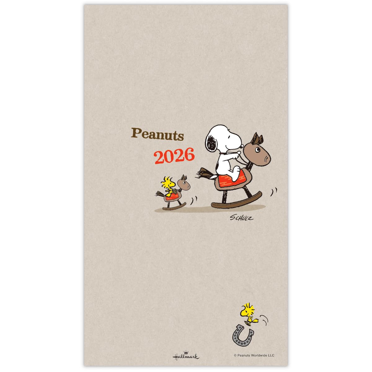 Hallmark Snoopy 2026 Slim Monthly Planner Snoopy and Rocking Horse 845766 (Starts October 2025)