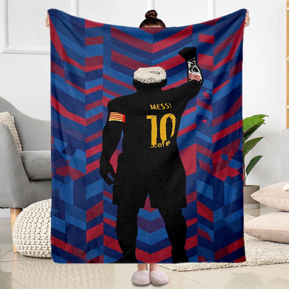 Messi 595 Blanket Soft & Cozy Perfect for Livingroom Office Chair Sofa for All Seasons Digital Print Best Holiday Gift for Friends Family