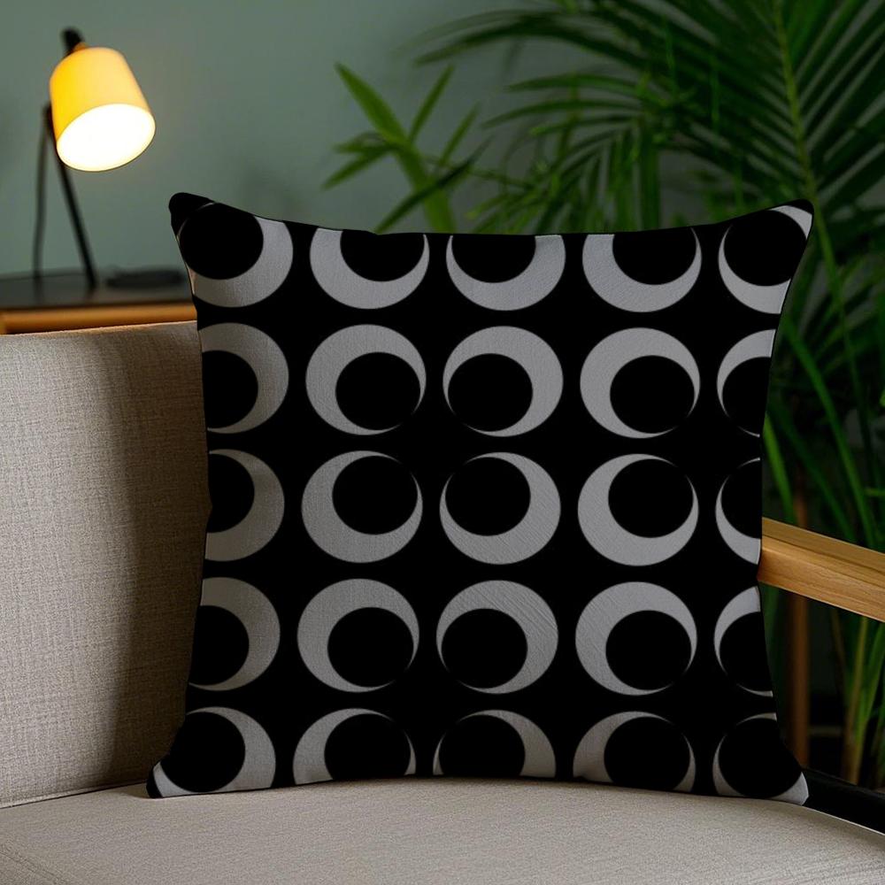 Luxury M-Marine Serre Cushion Cover Plush Fabric Soft Double-Sided Printed Invisible Zipper Sofa Pillow Case Home Decor Peach skin 18*18(CM)-1Pcs