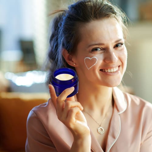 Lurrose Glass Cream Containers, 30g, Set of 12, Blue, 4x4x5cm