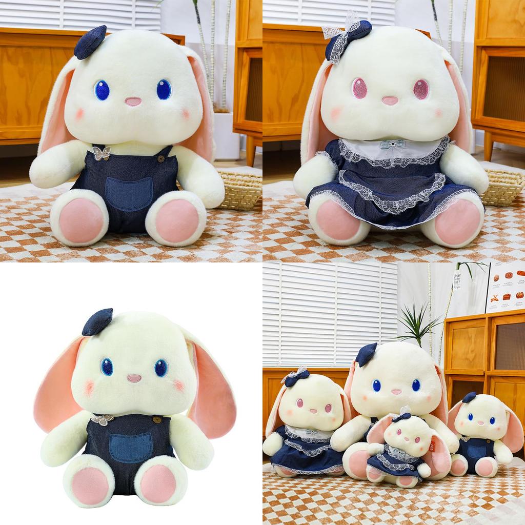 Plush Cartoon Cowgirl Rabbit Toy With Pp Cotton Filling For Girls And Couples