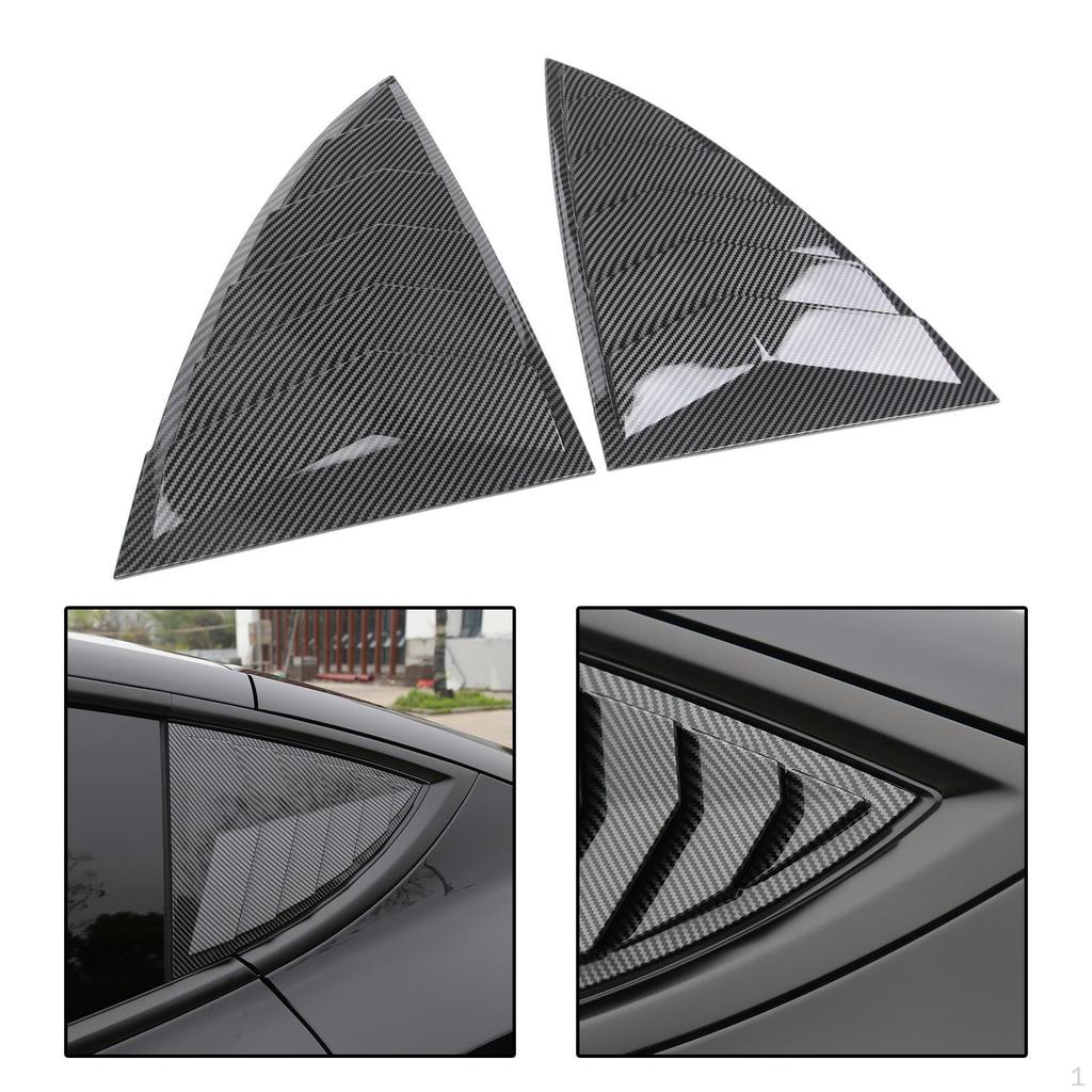 2 Pieces Rear Window Triangle Sticker Fitting Decals Cover for Premium Fashion Spare Parts Modified