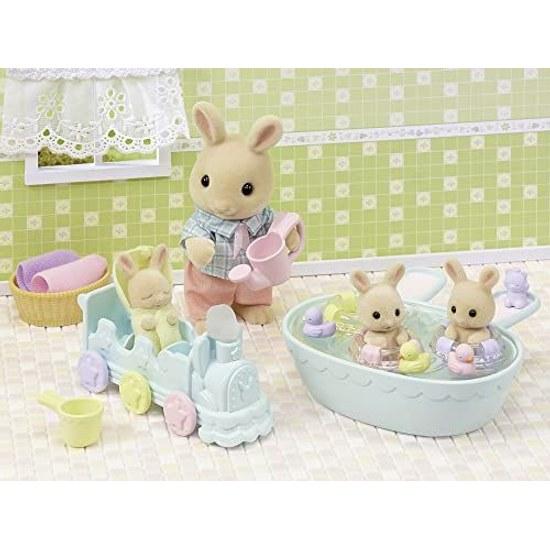 Sylvanian Families DollFurniture Set Milk Rabbits Triplet Favorite Bath DF-22 ST Mark Certified 3 Years Up Toy Dollhouse EPOCH