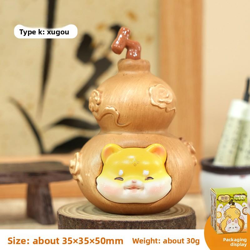 New Fulu Small Zodiac Charm and Good Luck Desk Decoration Item - Gourd Handicraft Item - Cute