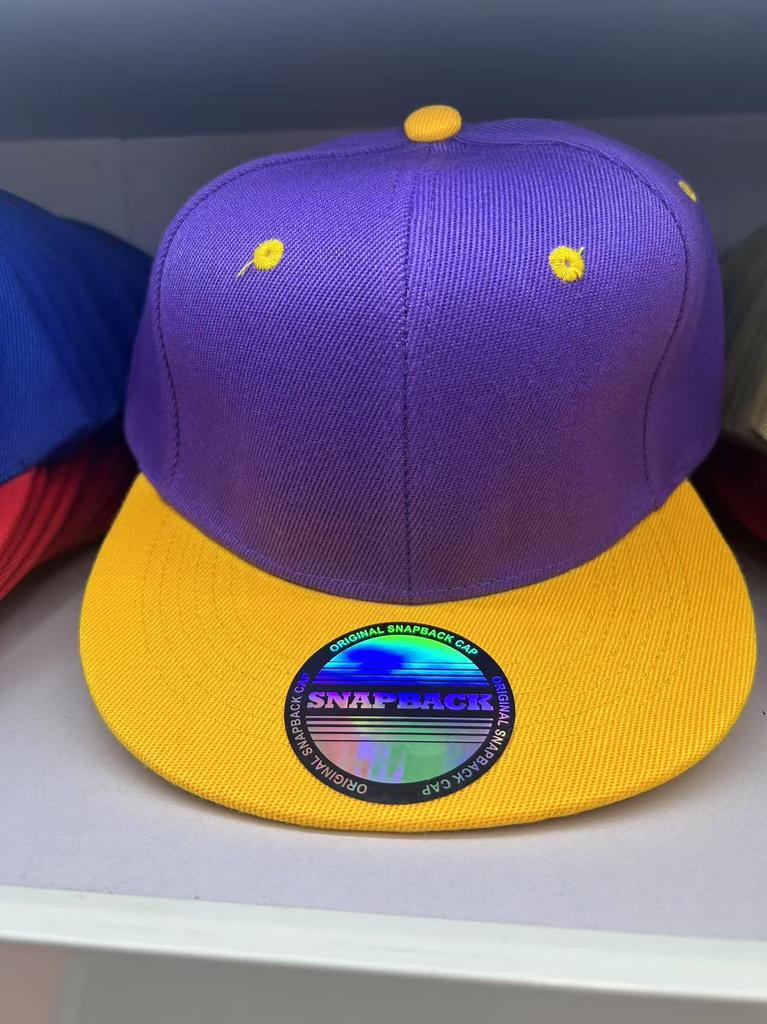 Unisex Flat Brim Baseball Cap For Men Women Fashion Color Plain Snapback Hat Outdoor Leisure Patchwork Hip Hop Sun Hats