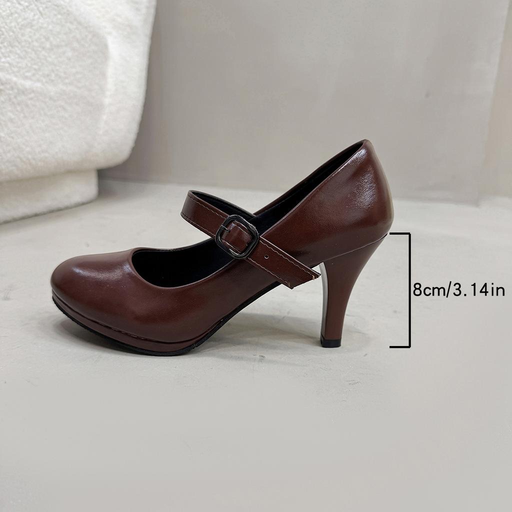 2025 Neue Damen Handgemachte High Heels Leder Spitze Flach Mary Jane Mittlere Absätze Tanzschuhe Damen Partykleid Pumps
