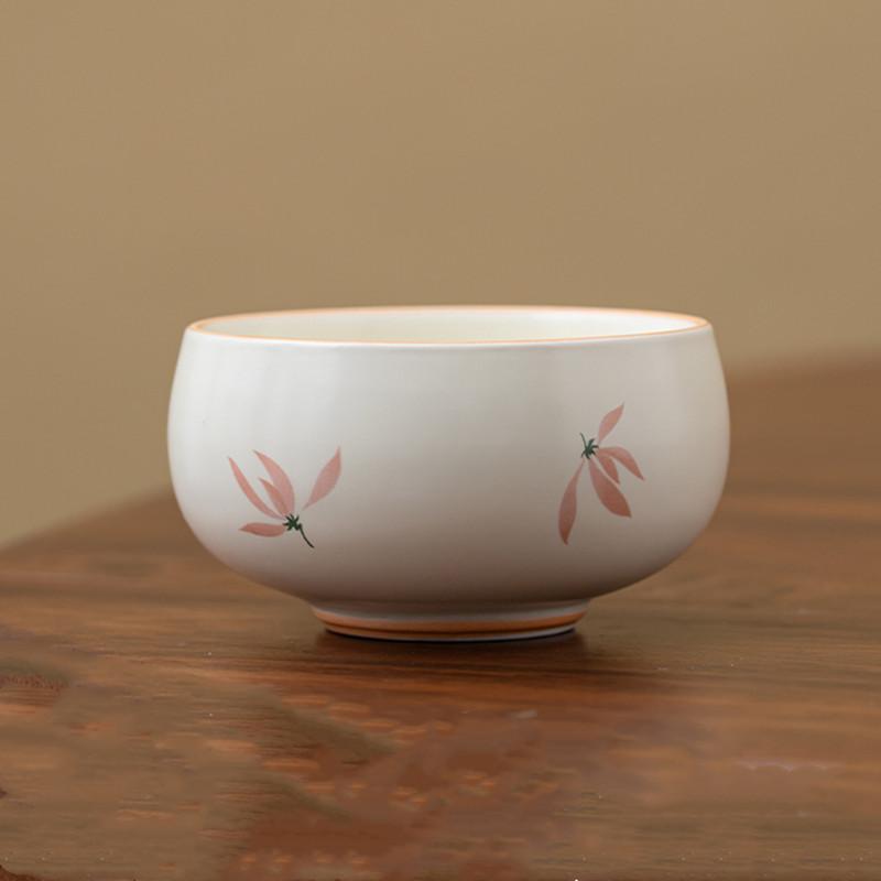 1 Stück Chinesische Vintage Keramik Teetasse Handgefertigt Orchideenmuster Teetasse Haushalt Teeschale Meistertasse Persönliche Teegeschirr Zubehör
