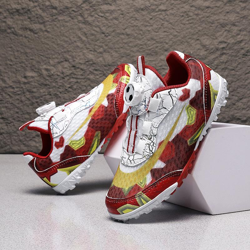 

Summer mesh breathable boys football shoes broken nails children s training knob buckle girls primary school sports 39