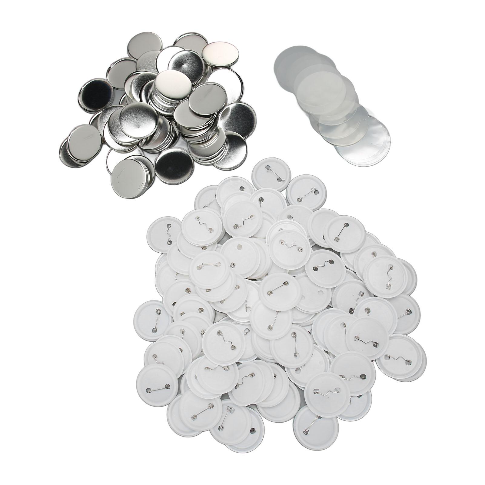 

100 штифтов для задних кнопок, жестяная основа из пластика, нержавеющая, широко используемые принадлежности для изготовления кнопок 50mm