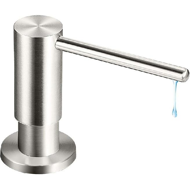 Yofidra Soap Dispenser for Kitchen Sink: Built in Sink Soap Dispenser Pump, Brushed Nickel Stainless Steel Sink Soap Dispenser with 47” Tube Kit серебряный