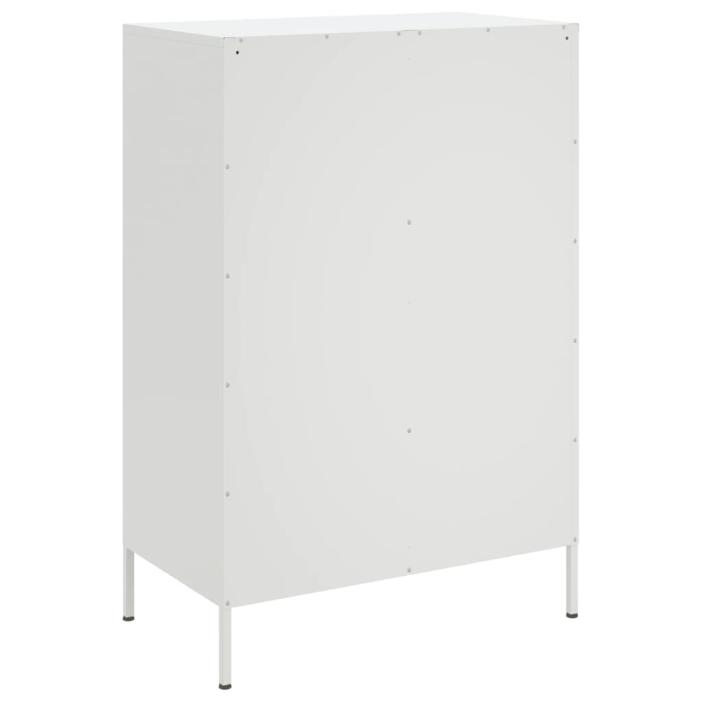 Highboard White 68x39x101.5 Cm Steel