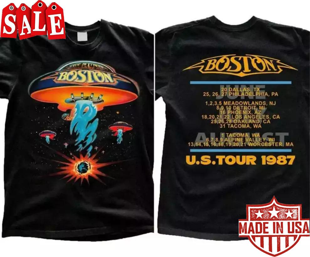 Boston Rock Band Concert Tour 1987 T-Shirt, Boston Tour Shirt, Boston Rock Band Unisex T-Shirt XXXL
