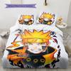 N-Narutos Nine Tails Fusion Pattern Bedding Quilt Set Quilt Cover Pillowcase Home Birthday Gift(1 * Duvet Cover + 2 * Pillowcase, Without Core)