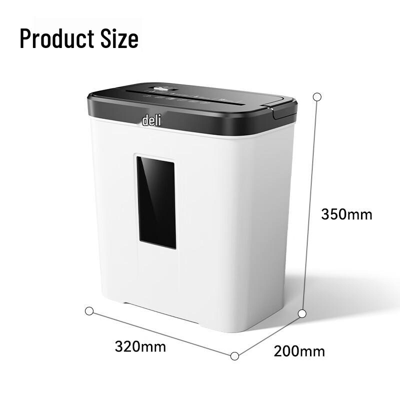 Deli 9939 Mini Micro-Cut Paper Shredder CN Plug (adapter Included)