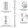 1.8m Rotating Stainless Steel Flagpole, 5-Section, Anti-Tangle, Wall-Mountable, Outdoor Use