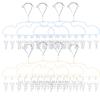 5Pcs Non-slip Clothes Hanger with 8 Clips Stainless Steel Sock Hangers  Closet Storage