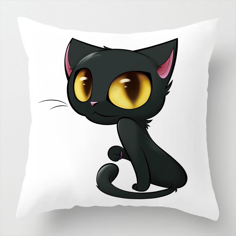 Cartoon Gift Pillow Sofa Bay Window Linen Cushion Cover
