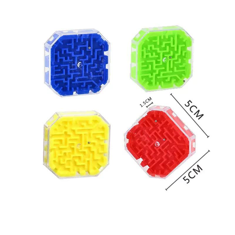 TOBEFU 3D Maze Magic Cube Transparent Six-sided Puzzle Speed Cube Rolling Ball Game Cubos Maze Toys for Children Educational