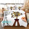 Sundrop FNAF Beding Set Single Twin Ful Quen King-Sized Dimensionsd Dimensions Bed Linen Set Adult People Bedrom Duvetcover Sets Anime Sundrop FNAF