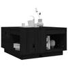 Coffee Table Black 60x61x32.5 Cm Solid Pine Wood