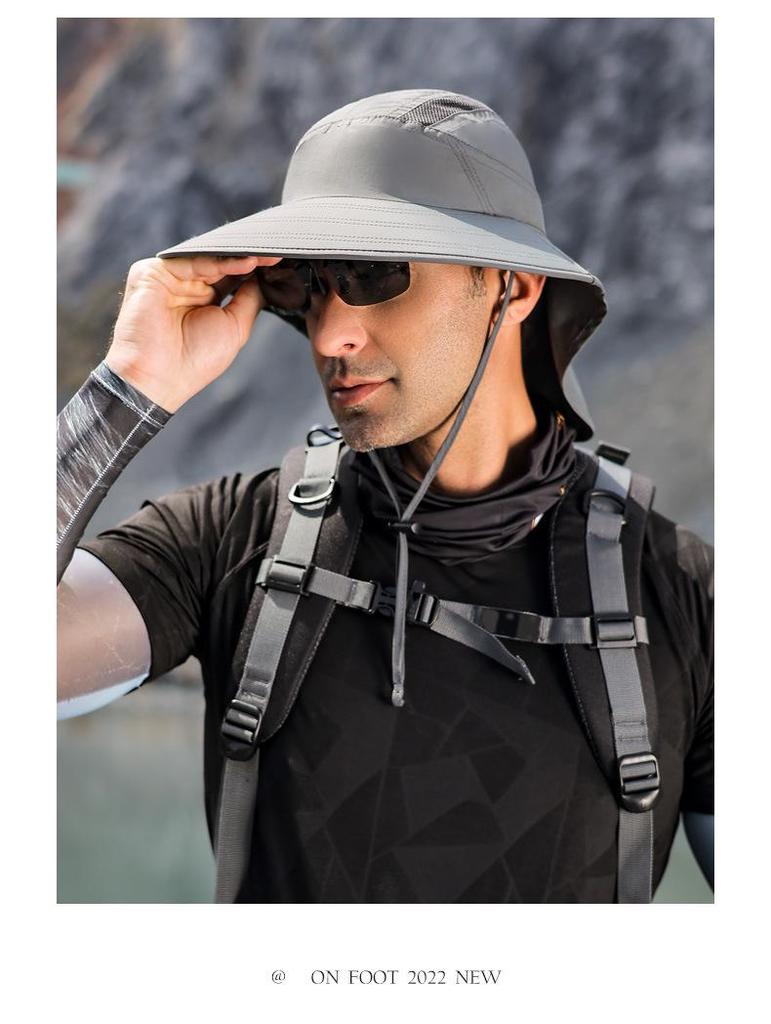 Breathable Water-Repellent Sun Hat with Neck Protection for Outdoor Activities