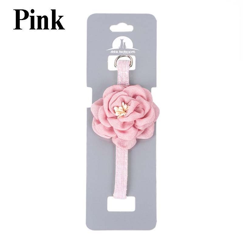 

1 шт., милый цветочный ошейник для кошек, регулируемый галстук-бабочка для домашних животных, принадлежности для котят, аксессуары для щенков и кошек розовый