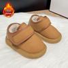 Unisex Infant Winter Snow Boots: Warm Velvet Cotton Soft Leather with Magic Tape