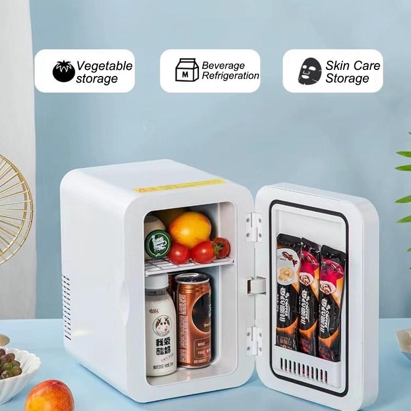 8L Mini lednička Přenosná do auta Domů Kosmetická lednička Venkovní Cestování Kempování Chladič nápojů 12V/220V