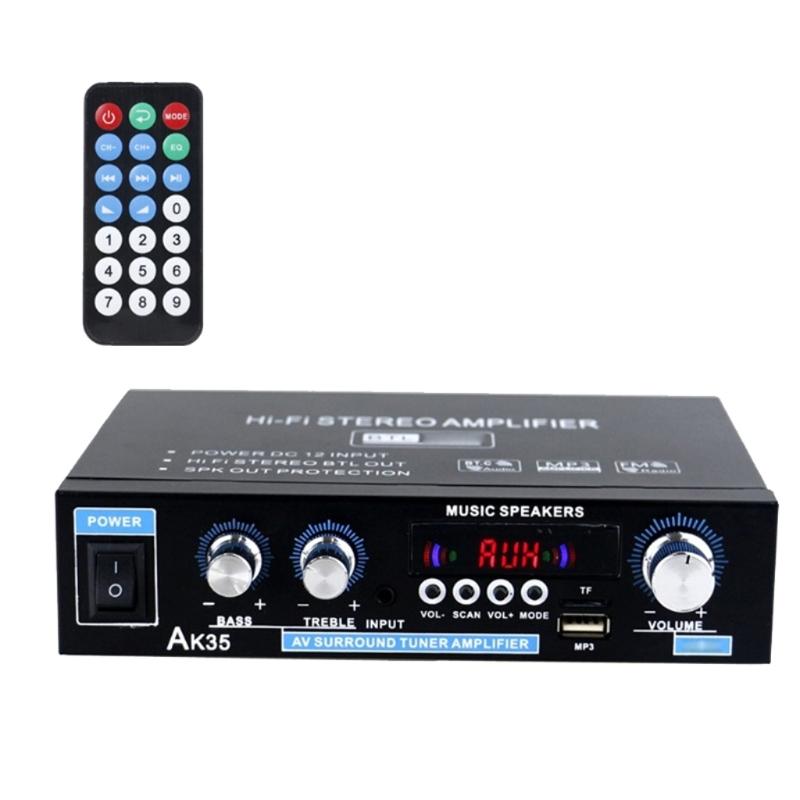 Home Car Amplifiers FM HiFi Digital Amplifier Stereo Bluetooth-compatible 5.0 Surround Sound Music Subwoofer Speakers