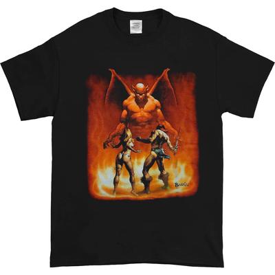 Vintage Boris Vallejo In The Underworld Schwarzes Unisex T-Shirt