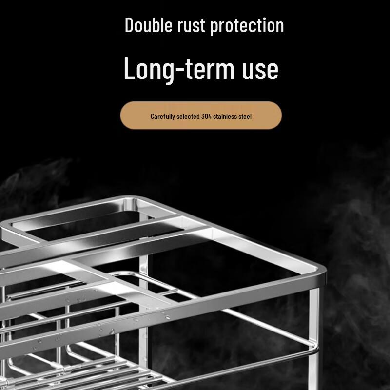 Stainless Steel Pull-Out Cabinet Storage Basket