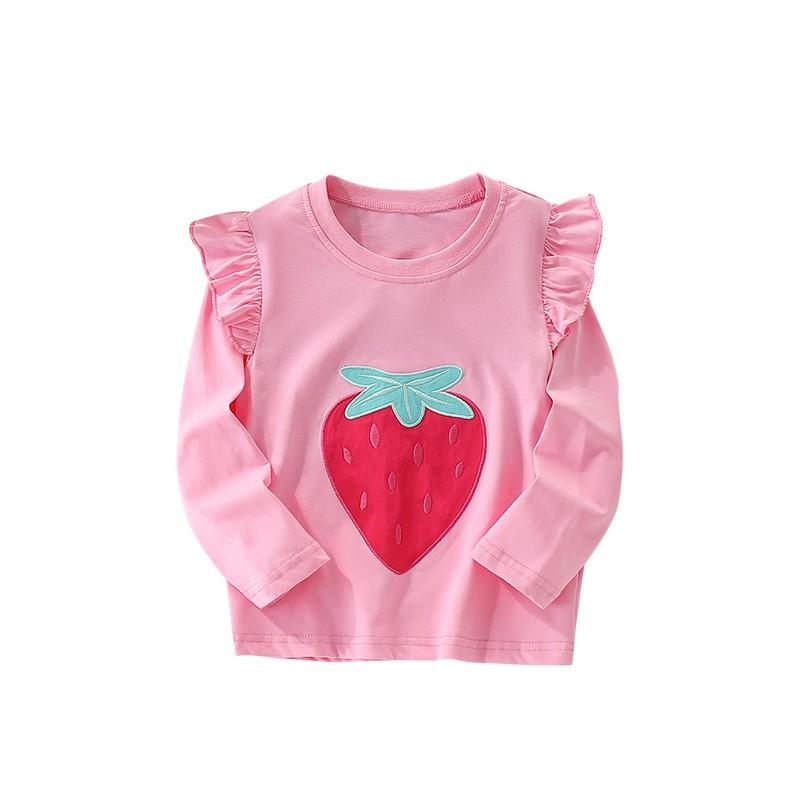 Malwee Girls Long Sleeve T Shirt Fall Winter Kids Cotton Top Round Neck Warm Casual