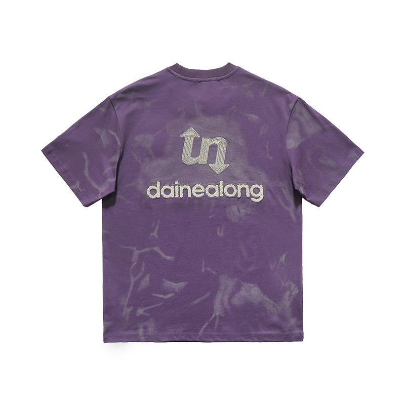 Tie-dyed Short-sleeved T-shirt for Summer New Heavyweight Teenager Loose Half-sleeved T-shirt