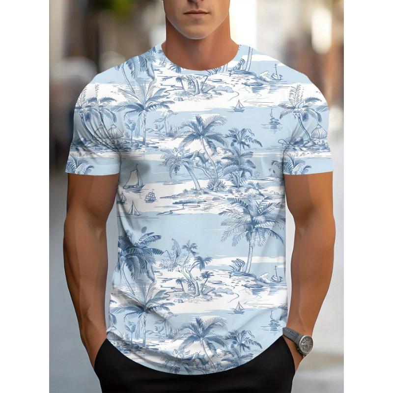 Men s stylish casual T-shirt, 100% polyester, breathable mesh short sleeves S