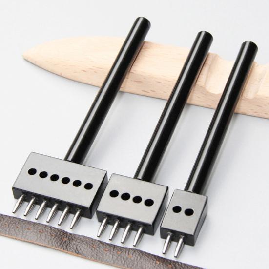 6mm Pitch 2 4 6 Prong DIY Runde Punch Loch Leder Handwerk Nähen Stanzwerkzeug