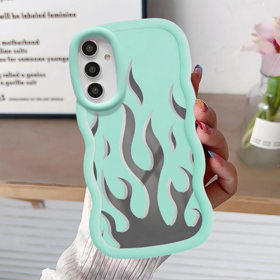 Creative Flame Fire Soft Phone Cover Case for Samsung Galaxy A16 A14 A11 A52 A21s A15 A13 A12 A33 A05 A04 A53 A22 A23 A06 A03