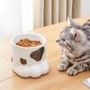 Large Capacity Ceramic Cat Bowl Slanted Mouth High Foot Bowl Cute Water Bowl  For Dogs and Cats