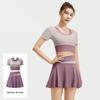 WEZHO Faux Two-Piece Skirt Sports Set