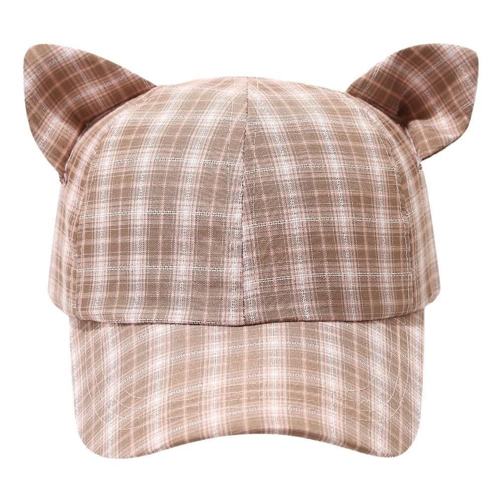 Cute Design Cat's Ears Baseball Cap Retro Fashion Cat Ear Bow Baseball Cap  Casual Wear