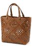 Genten Women's Genuine Leather Tote Bag, Brown, GE-43976-50