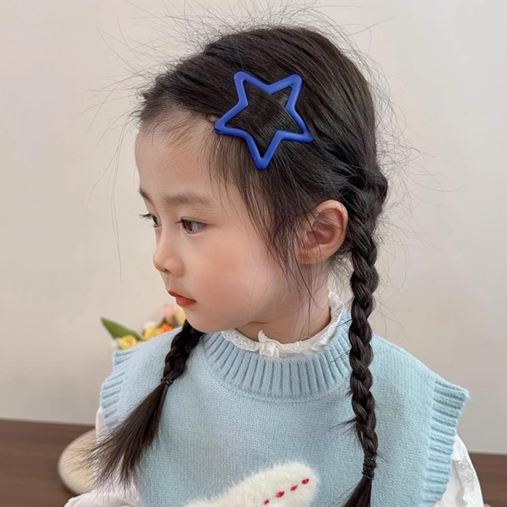 3Pcs Children'S Pentagram Broken Hair Clip, Girls' Hair Without Injury Side Bangs Clip, Versatile Headpiece Hair Clip On The Back Of The Head