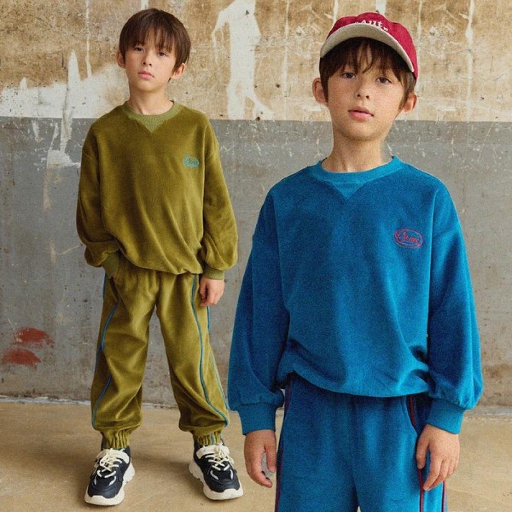 Olivan  Embroidered Piping Top And Bottom  2color