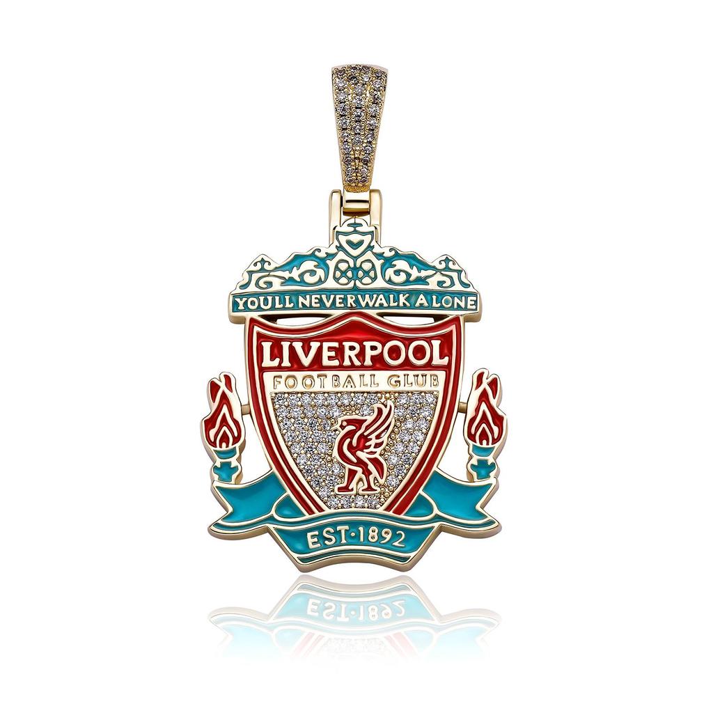 Colier Pandantiv Hip-Hop Insignă Club de Fotbal Ulei Picurător Colorat