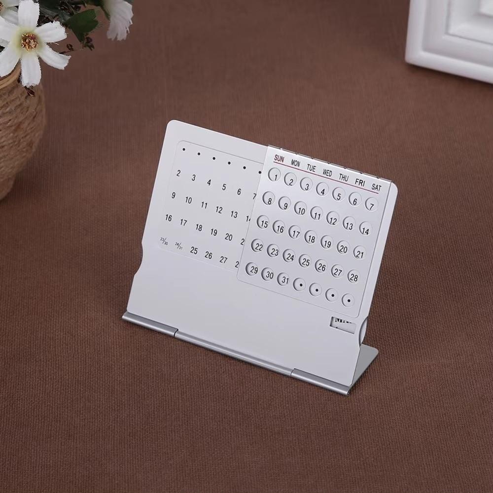Mini Desk Calendar Manual Setting Standing Monthly Desktop Calendar Perpetual Calendar  Home