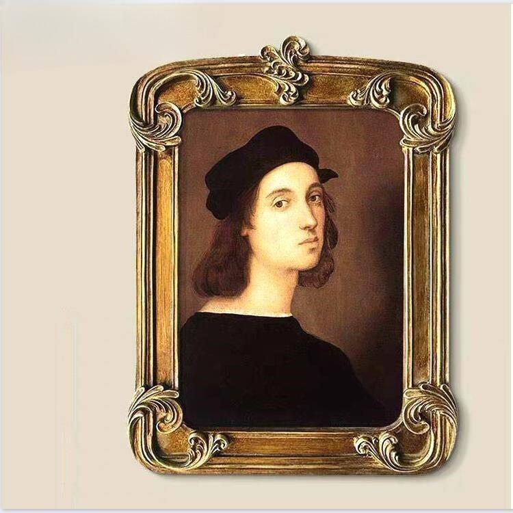 

Retro Decorated Oil Picture Frame Living Room Sofa Background Resin Photo Frame Photo Holder Home Decor 6 inch