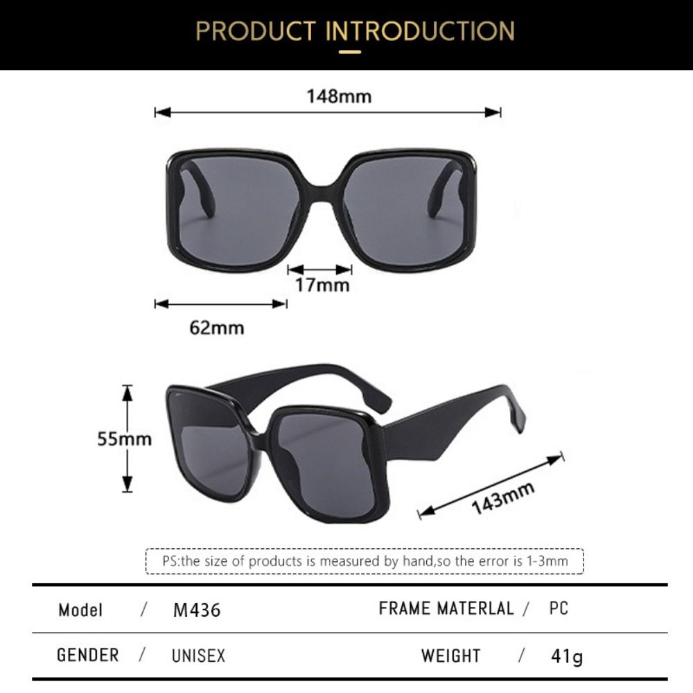 PC Sunglasses Goggles Gradient Lenses Block Glare Big Frames Shades UV400 Clear View UV Protection Sun Glasses Sun Protection