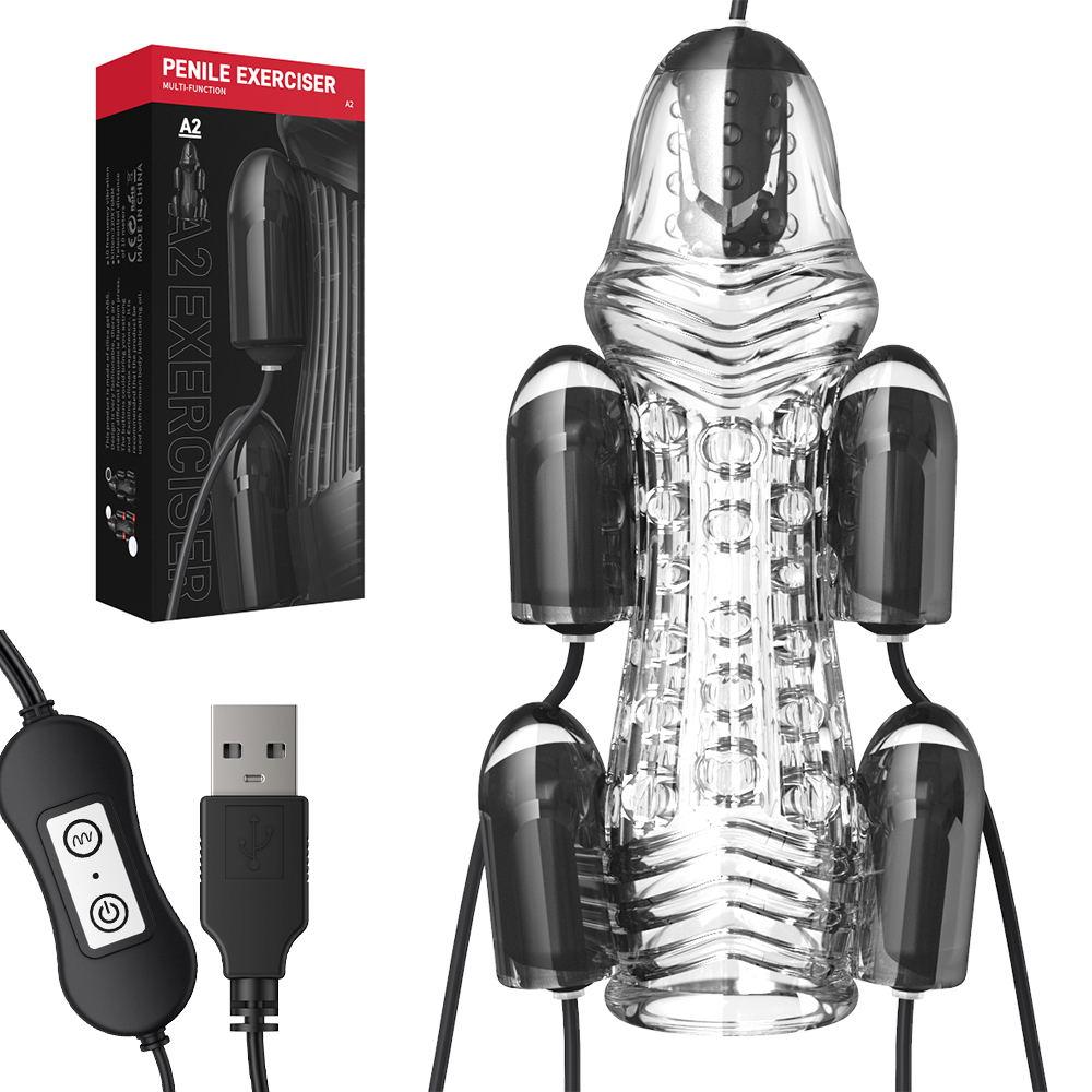 Bezdrátové dálkové ovládání Glans Vibrator Penis Ring Ring Sleeve Enlargement For Men Opakovaně použitelný kondom
